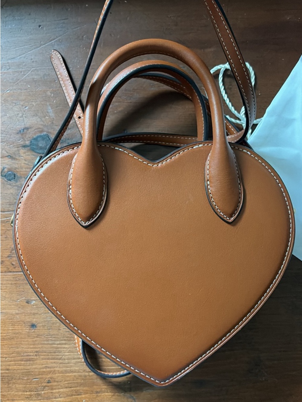 Coach Heart-Shaped Crossbody Bag in Tan - Picture 2 of 6